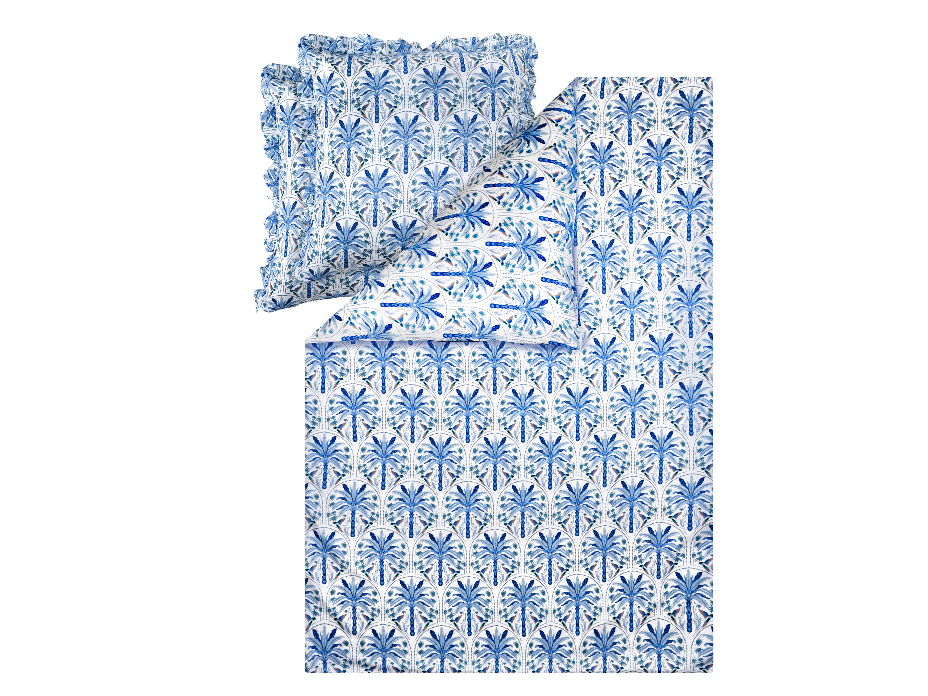LIVARNO Satijnen dekbedovertrek 240 x 220 cm (Blauw)