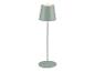Design staande lamp, licht grijsgroene kleur.