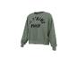 Groene sweater met de tekst 'Je t'aime Paris'