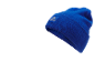 Blauwe wintermuts met vierkant logo