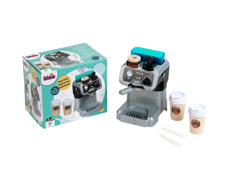 Klein Barista espressomachine speelset met accessoires en doos.