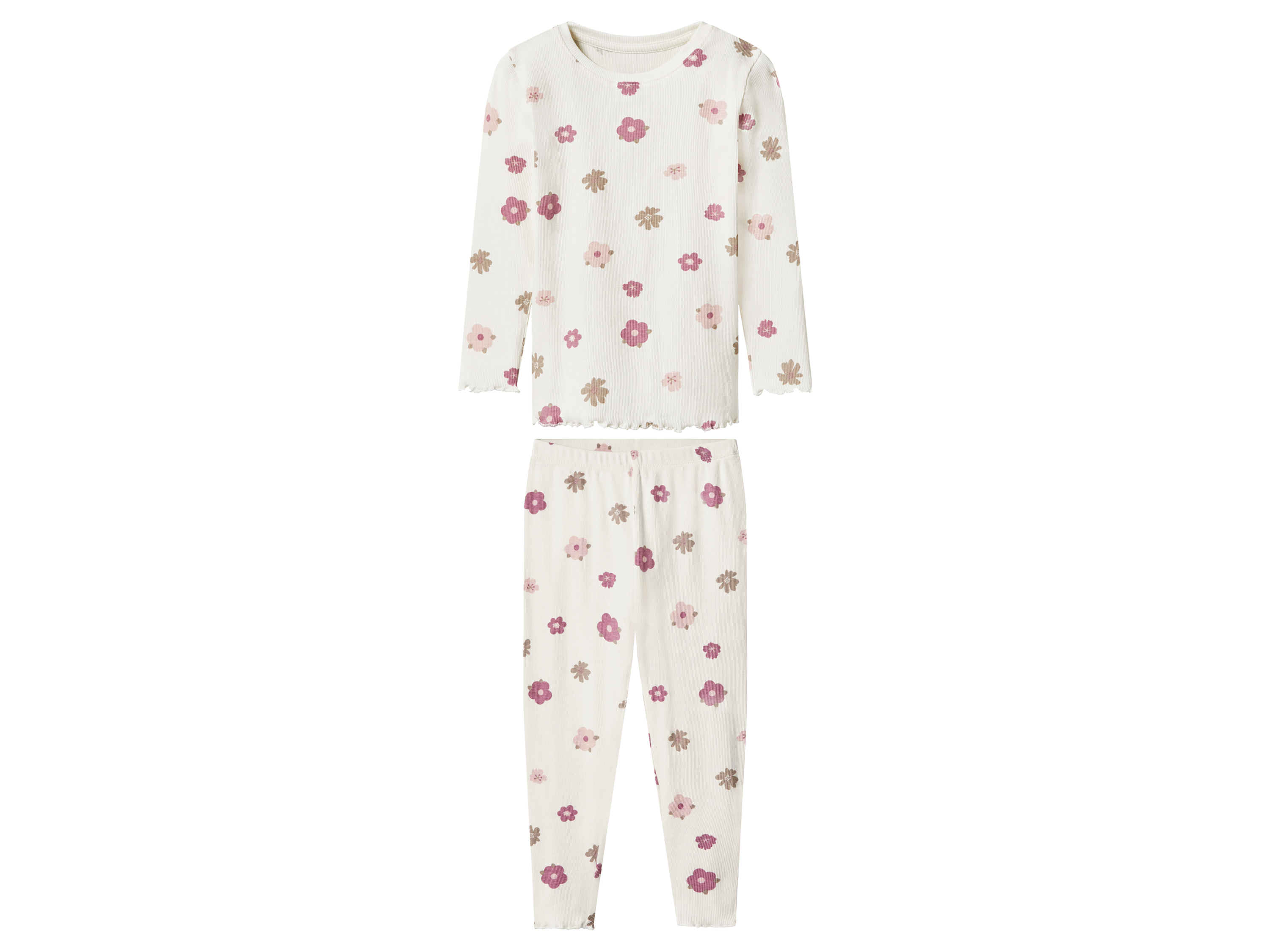 lupilu Geribde kinder pyjama (Wit, 110/116)