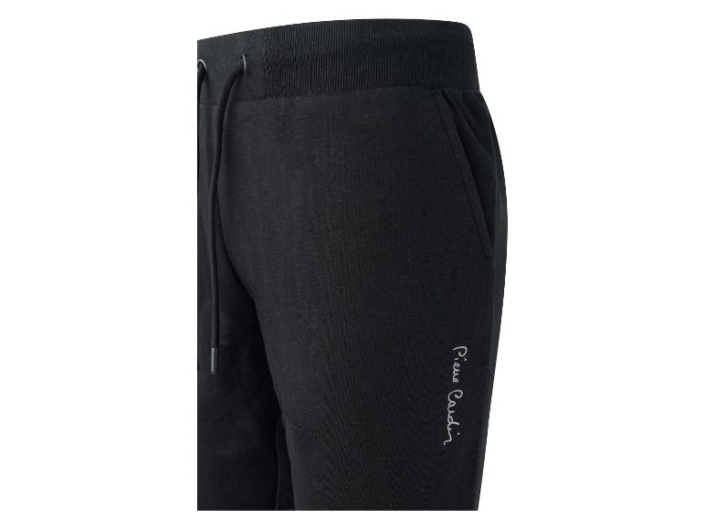 Zwarte joggingbroek met trekkoord en geborduurd logo.