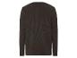 Donkerbruine longsleeve met ribstructuur.