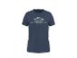 Blauw T-shirt met witte opdruk