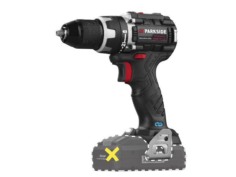 Parkside accu boormachine met batterij.