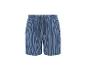 Blauw-wit gestreepte pyjamashort met trekkoord.