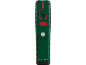 Groen-zwarte werklamp met rode haak, magneet en 5V DC 1A markering.