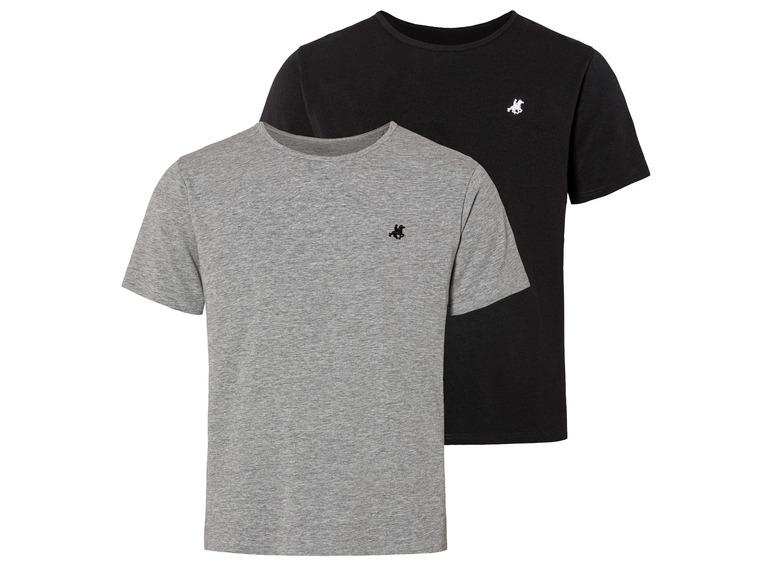 2 heren onderhemden (XL, Zwart/grijs)