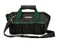 Zwarte PARKSIDE gereedschapstas met groene accenten en schouderriem