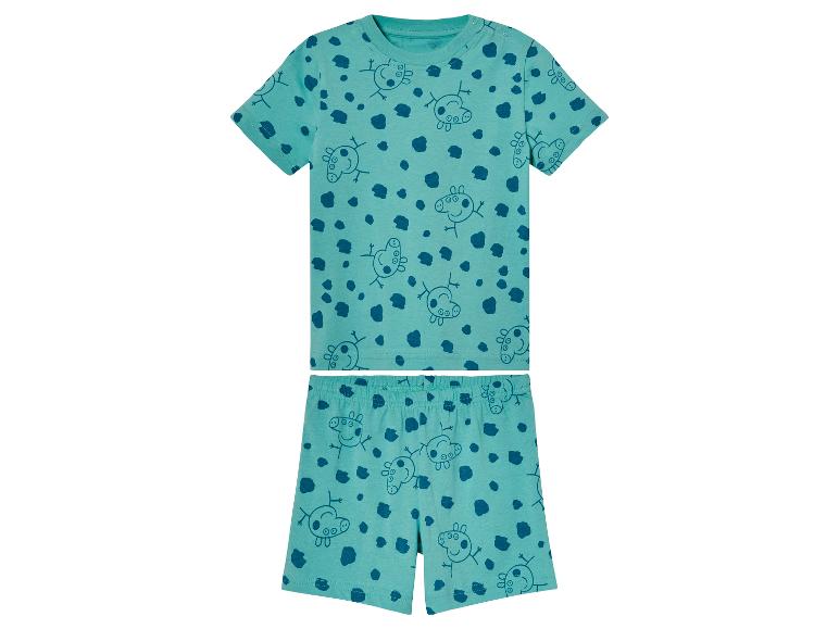 Peppa Pig kinderpyjama: turquoise shirt en short met print.