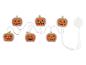 Halloween pompoen lichtslinger op een witte achtergrond