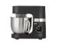 Zwarte SilverCrest keukenmachine met roestvrijstalen kom en digitaal display