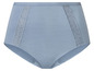 Blauwe high-waist slip met kant.