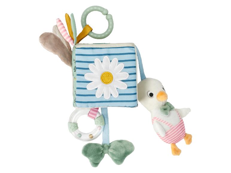 Baby stoffen activiteitenboek met pluche eend en bijtringen