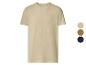 Effen beige T-shirt met korte mouwen en kleurstalen