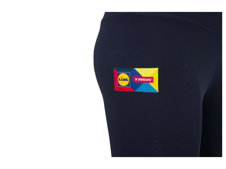 Zwarte leggings met Lidl en Trek logo.