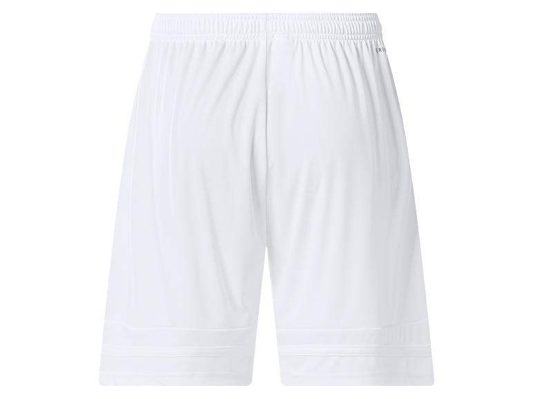 Witte sportshort met elastische tailleband en subtiel logo.
