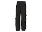 Zwarte kinderbroek met elastische tailleband en boorden