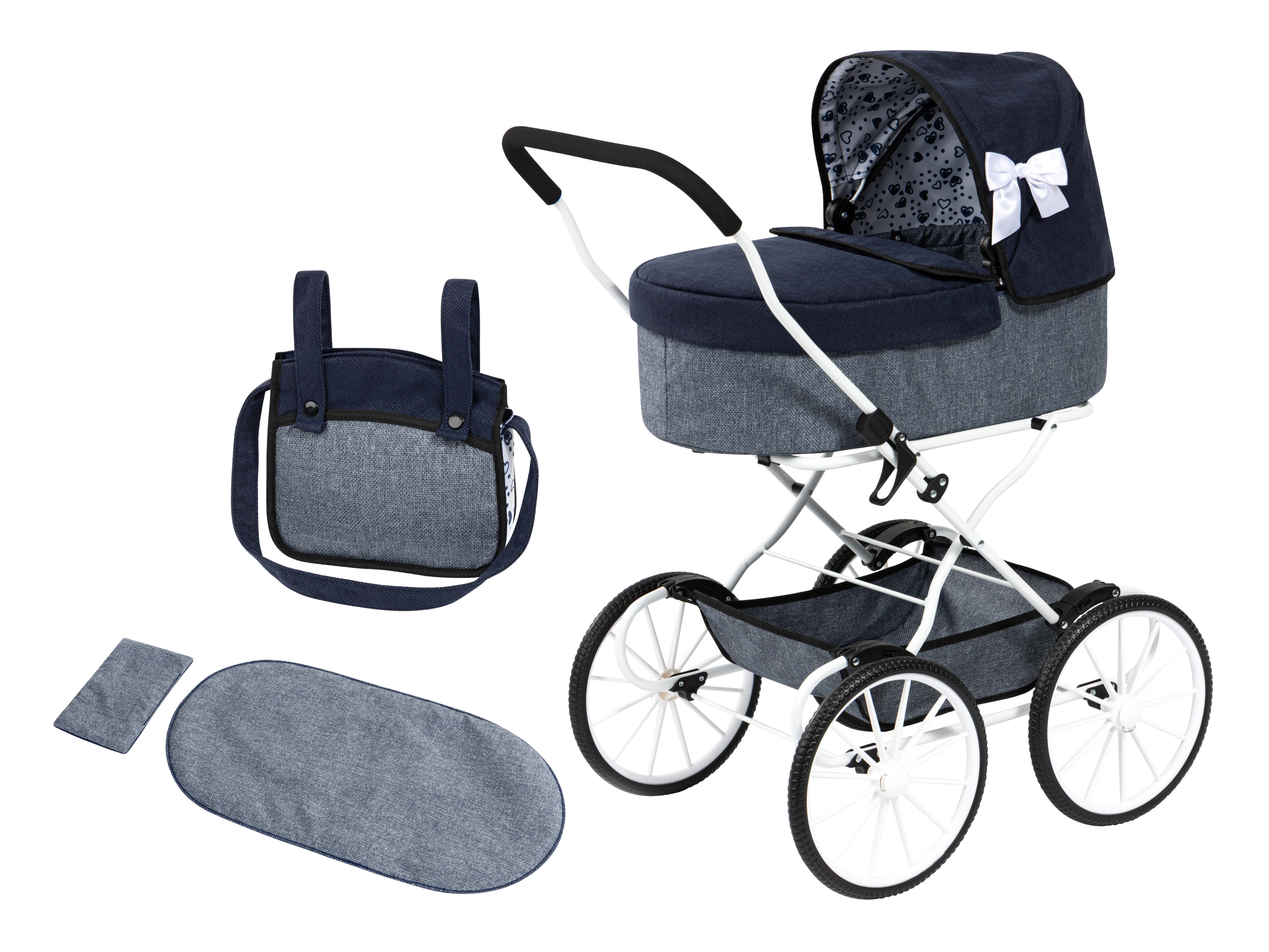 BAYER DESIGN Poppenwagen Klassiek (Blauw)
