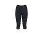 Zwarte dames sportshort met hoge taille en zichtbare naden.