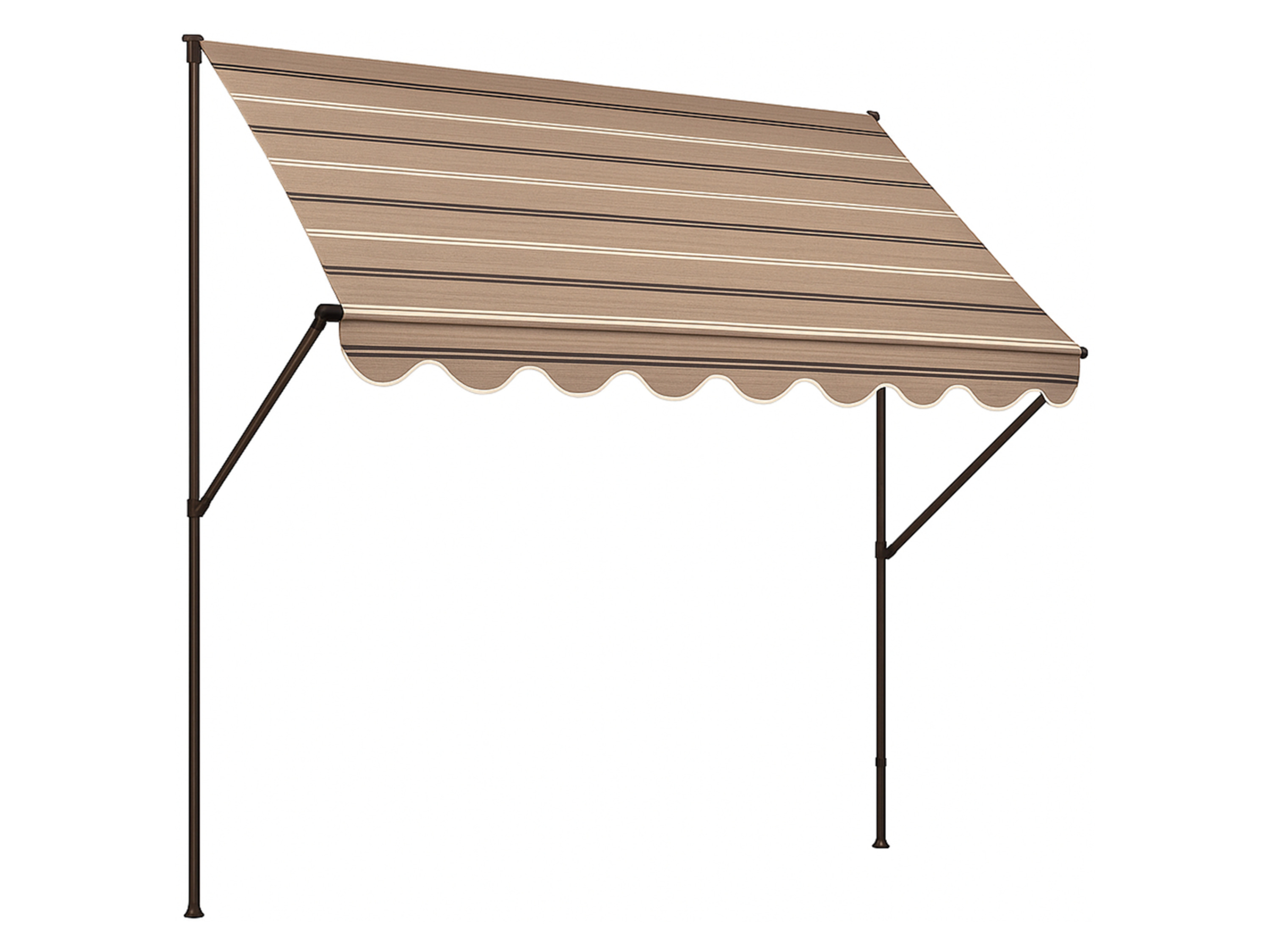 Angerer Klemluifel (beige met bruine krijtstrepen, 250 cm breit)