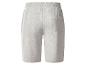 Lichtgrijze gemêleerde sweatshorts met elastische tailleband en achterzak.