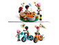 LEGO Friends minifiguren met een kampvuur en fietsen.