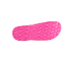 Roze slipperzool met patroon en de tekst 'MADE IN CHINA'