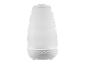 Witte etherische oliediffuser met bedieningsknoppen voor licht, timer en nevel