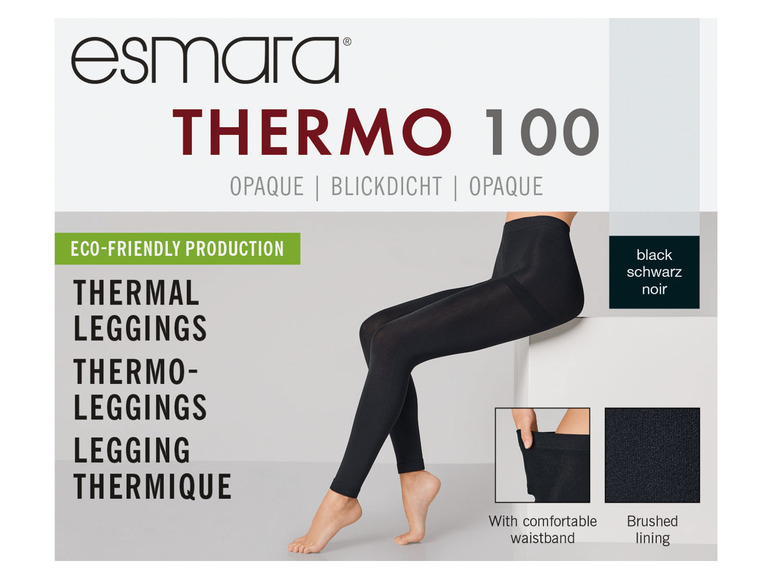 Esmara Thermo 100 thermo leggings in zwart.