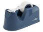 Blauwe Crelano tapehouder met witte plakband.