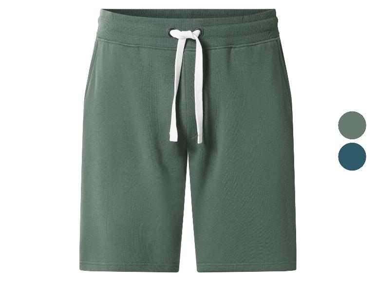 Groene heren sweatshorts met wit trekkoord