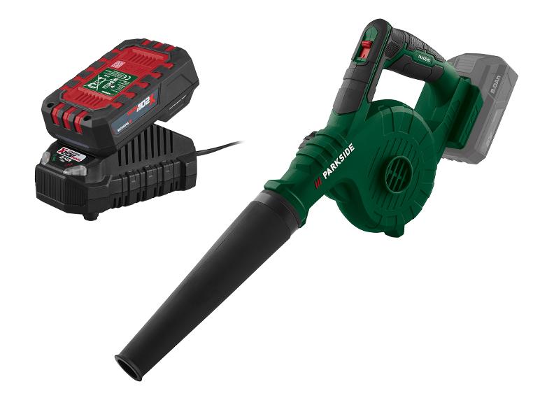 Accu bladblazer met oplader en 20V 2.0Ah accu.