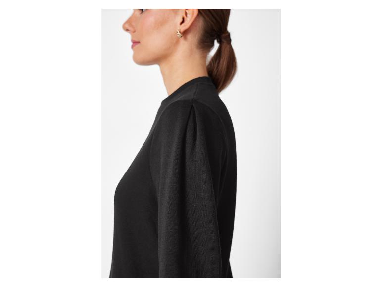 Zwart sweatshirt met pofmouwen