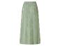Lange lichtgroene maxirok met elastische taille en kreukeltextuur