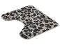 Leopardprint toiletmat in zwart en wit