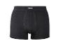 Zwarte herenboxershort met elastische tailleband en merklabel.