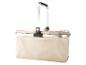 Beige boodschappenmand met aluminium handvat