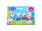 Peppa Pig familie actiefiguren met Baby Evie in verpakking.