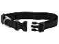Zwarte hondenhalsband met metalen ring en plastic sluiting