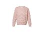 Roze gebreide trui met wafeltextuur