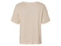 Beige T-shirt met korte mouwen.