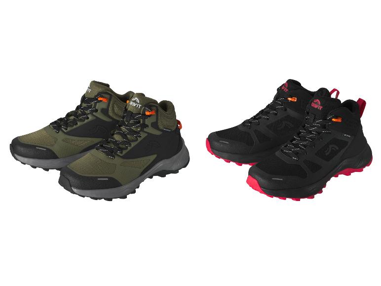 Crivit wandelschoenen: olijfgroen en zwart model.