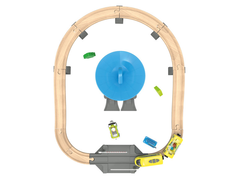 Ga naar volledige schermweergave: Playtive Houten treinbaanset tankstation - afbeelding 4