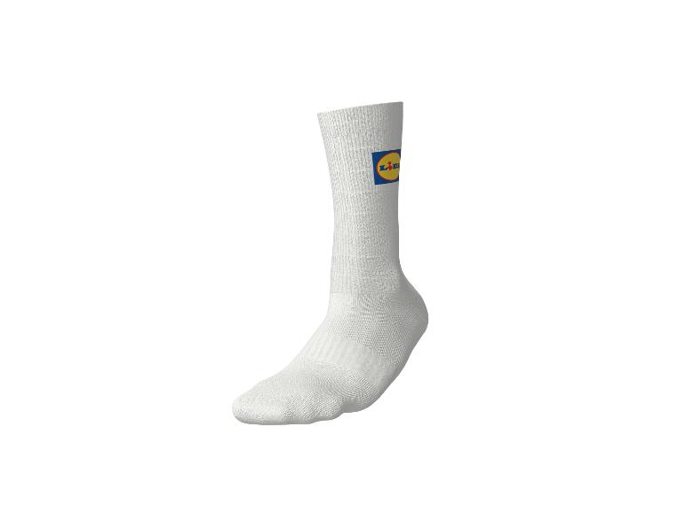 Witte sok met logo.