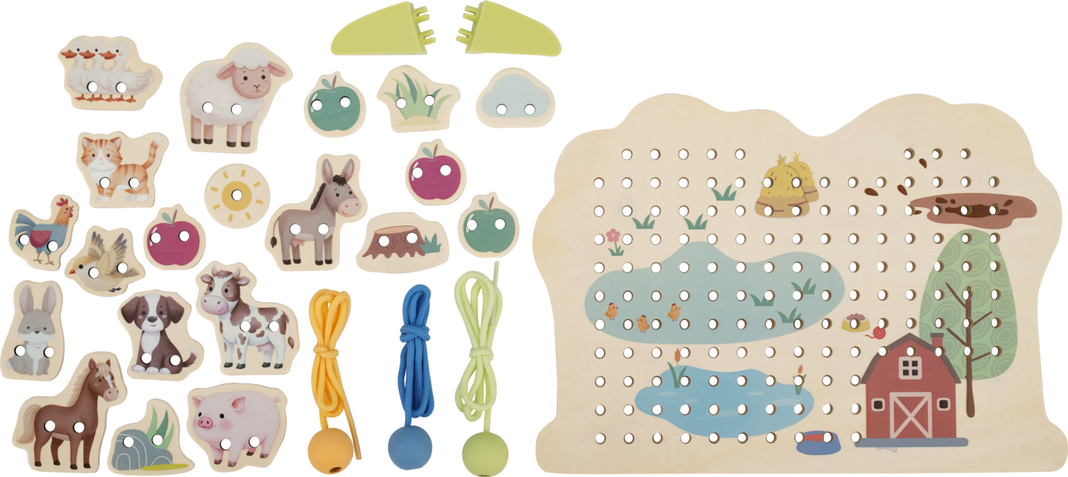 LUPILU Houten puzzel (Rijgspel)