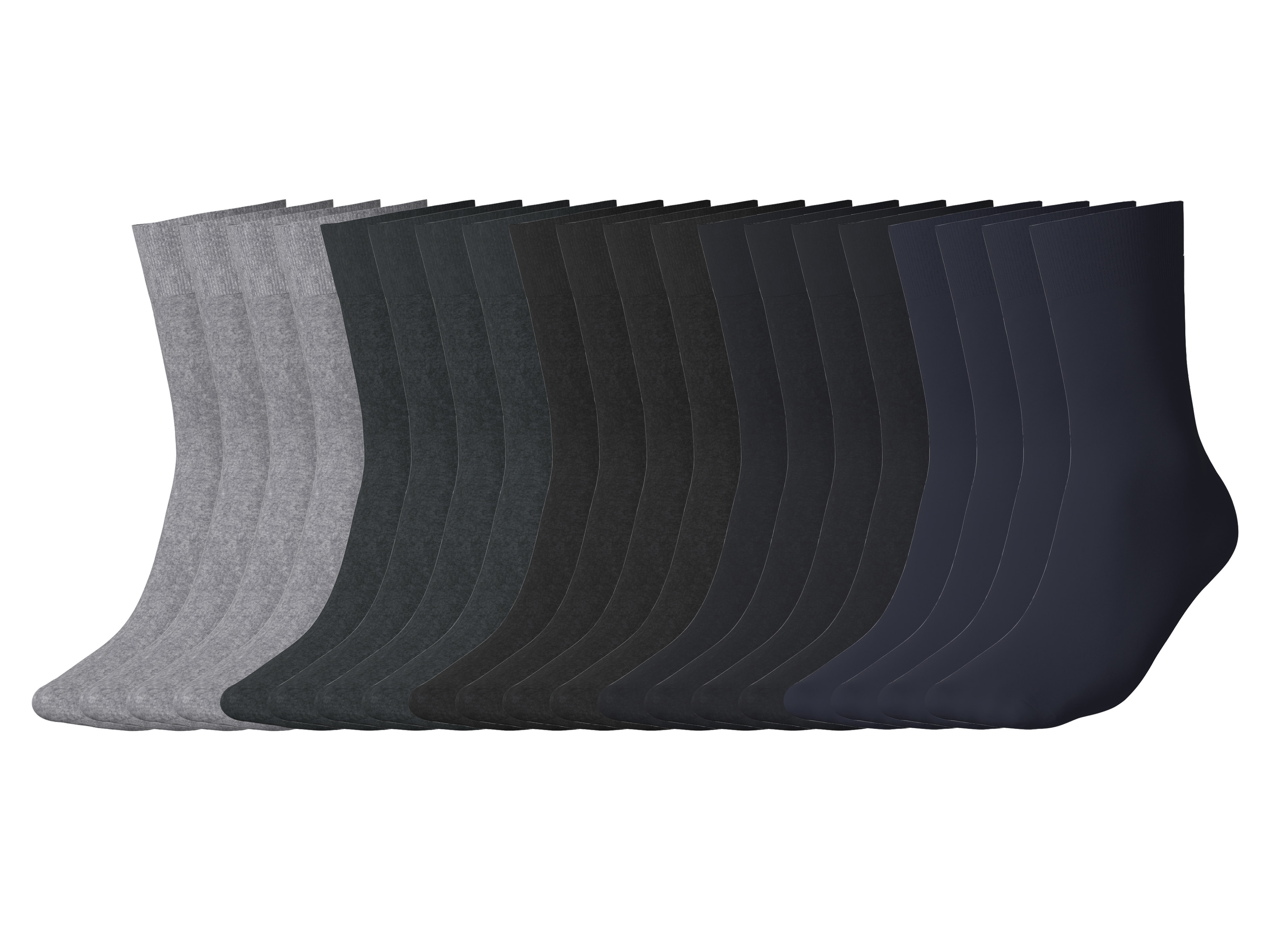 esmara Men 20 Paar sokken (grijs/donkergrijs/marineblauw, 39-42)