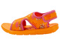 Oranje sandalen met Paw Patrol-print voor kinderen.