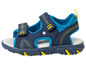 Blauwe sandalen met gele details voor kinderen.
